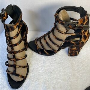Schultz Animal Print Cage Heels